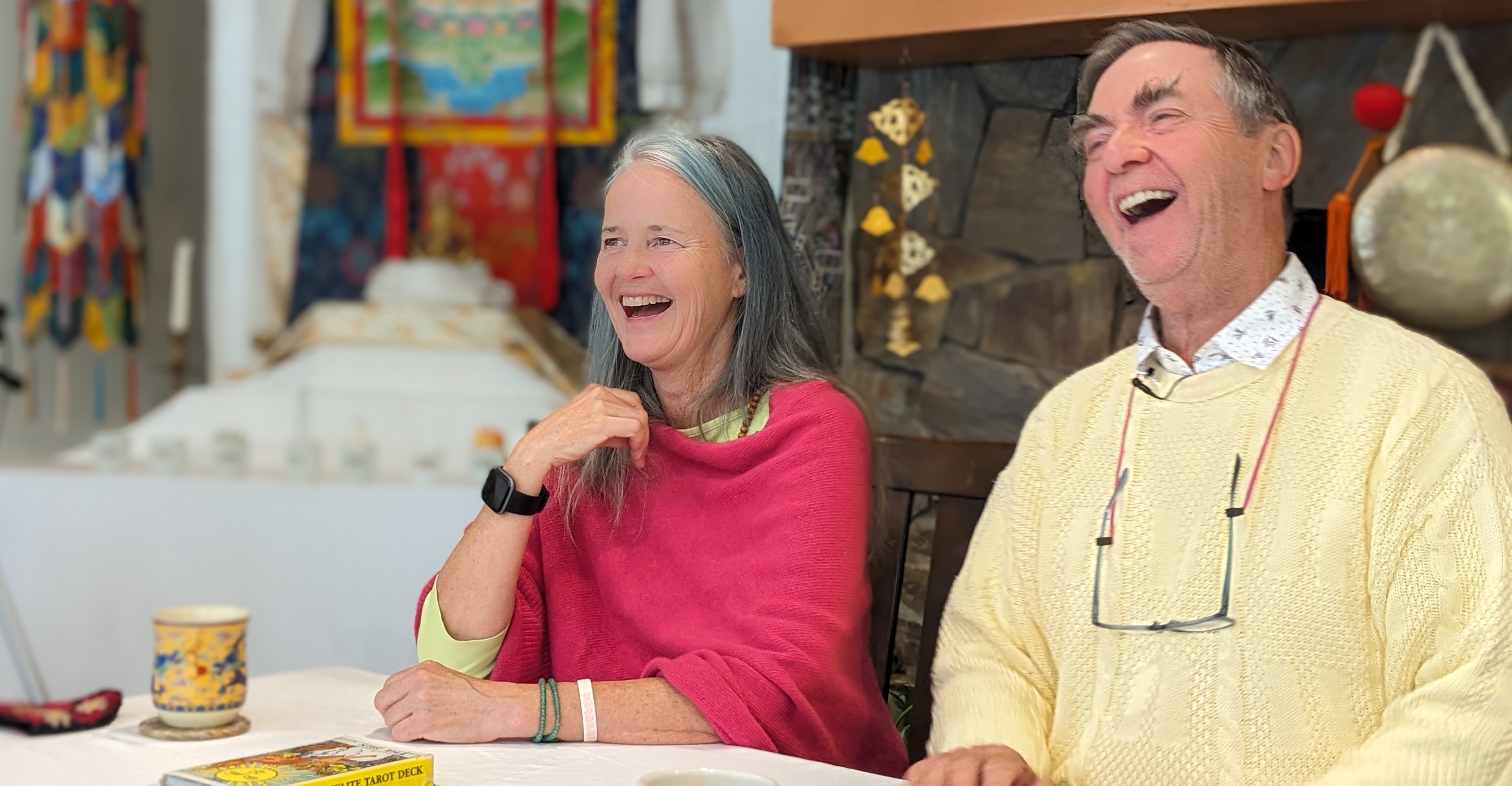 Happy seniors enjoying a community event at Foundation for Intentional Community.